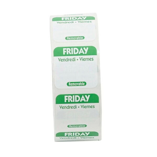 1x1 Trilingual Green Friday Removable Label, PK1000